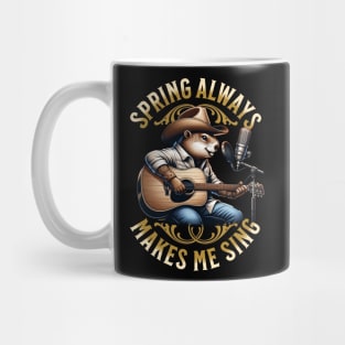 Spring Always Makes Me Sing Cowboy Country Music Mug